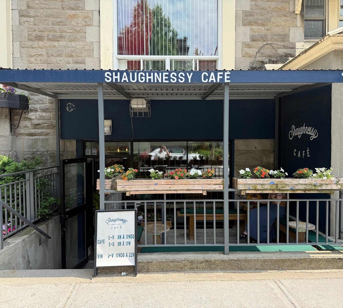 Storefront of Shaughnessy Café, specialty coffee shop in Montreal