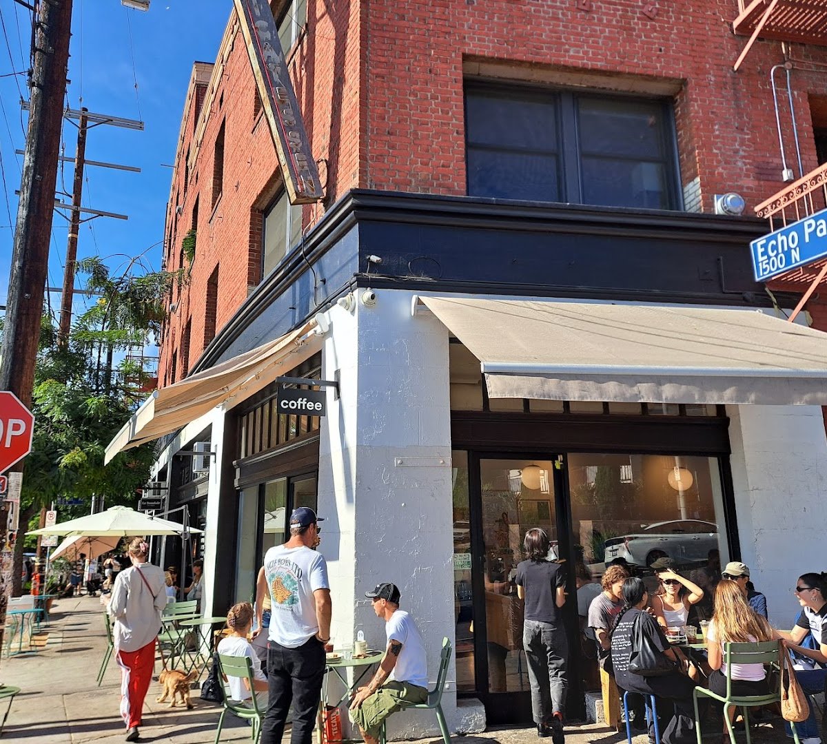 Storefront of Canyon Coffee, specialty coffee shop in Los Angeles