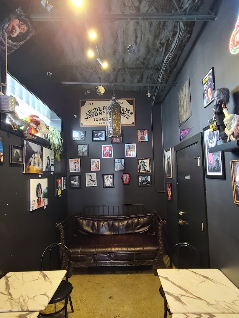Interior of Black House Cafe, specialty coffee shop in Indianapolis