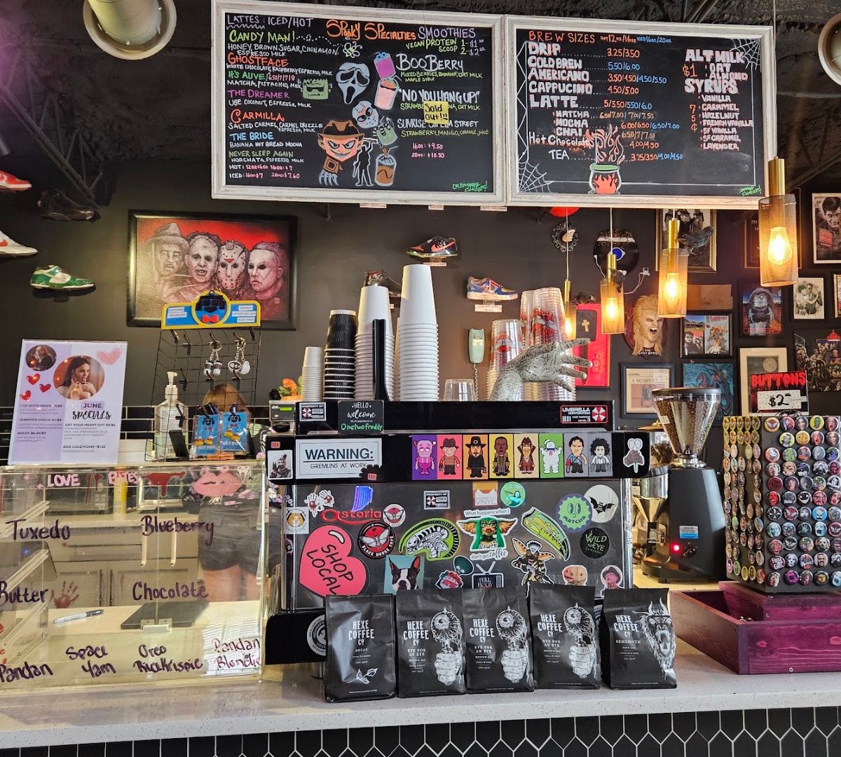 Interior of Black House Cafe, specialty coffee shop in Indianapolis
