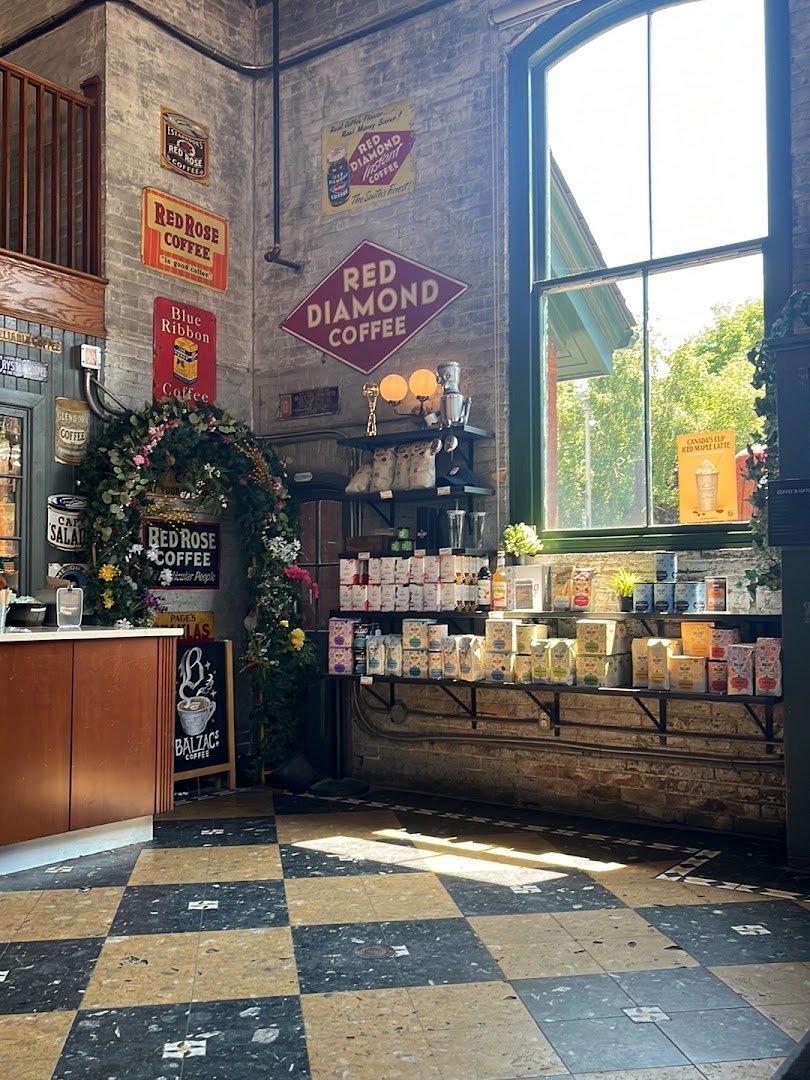 Interior of Balzac's Distillery District, specialty coffee shop in Toronto