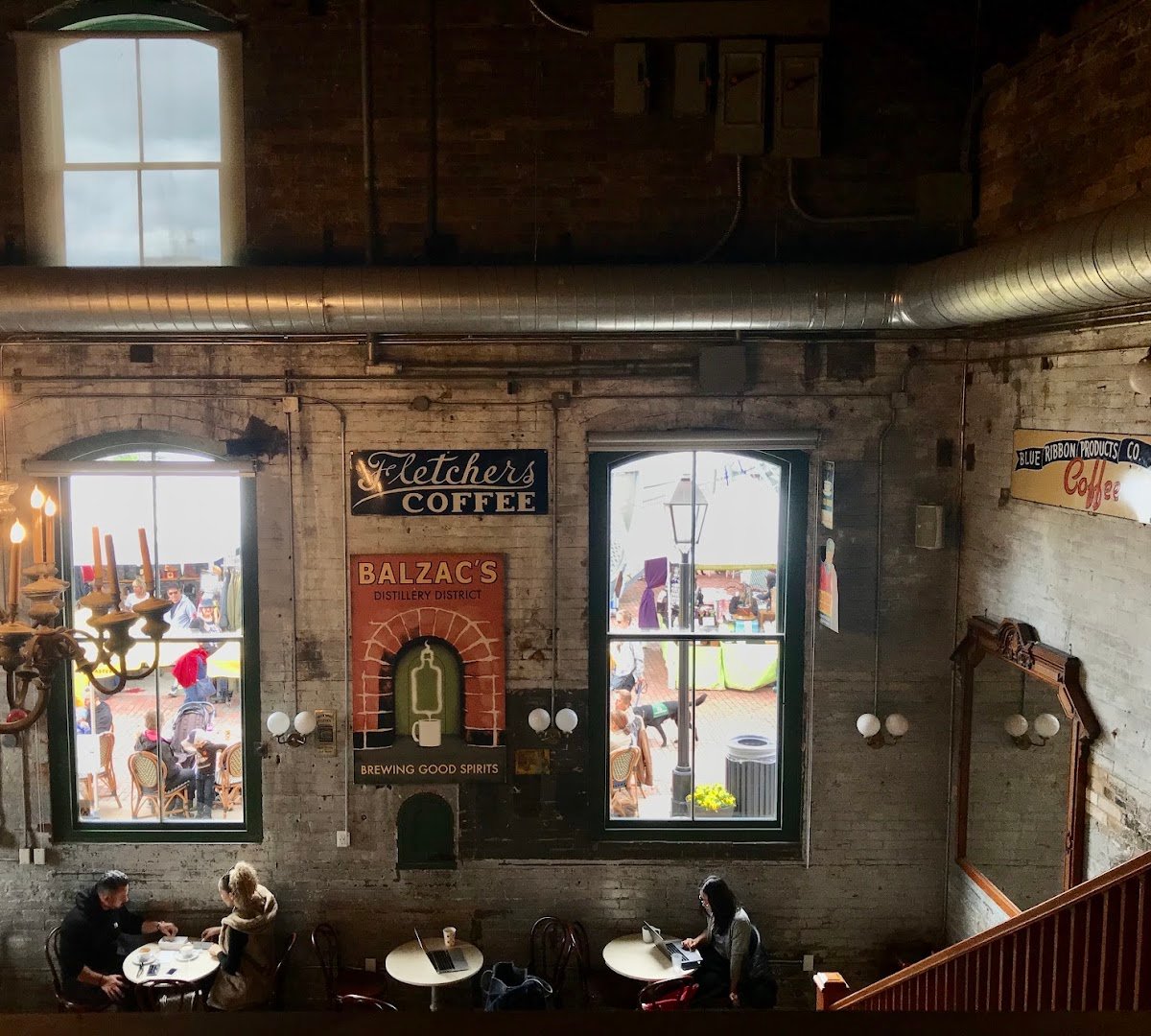 Interior of Balzac's Distillery District, specialty coffee shop in Toronto