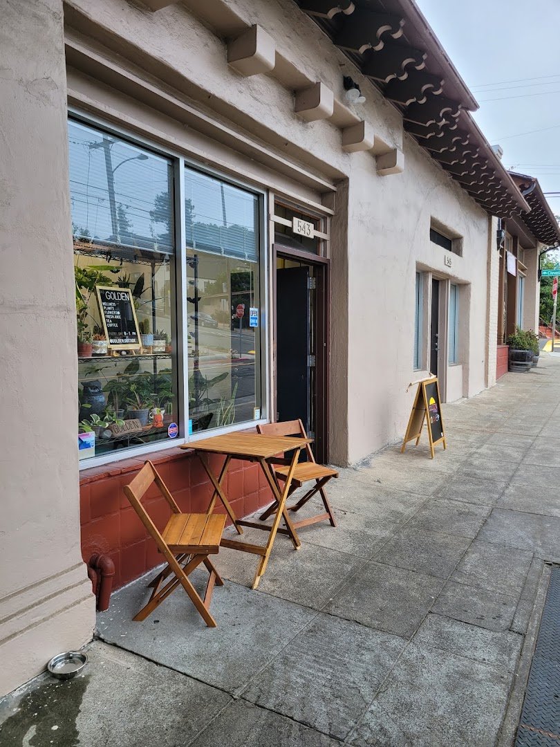 Storefront of Golden Outside, specialty coffee shop in Oakland