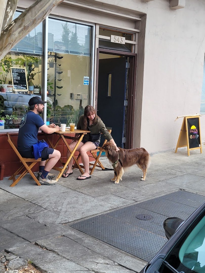 Storefront of Golden Outside, specialty coffee shop in Oakland