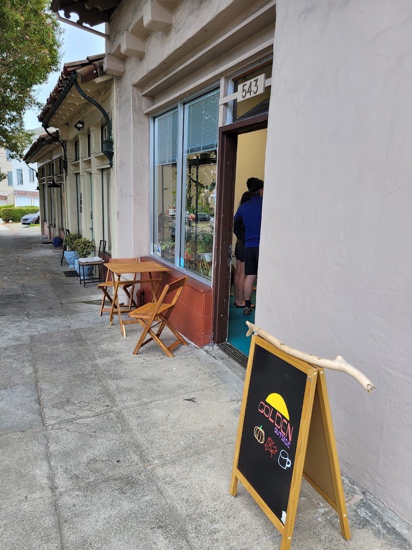 Storefront of Golden Outside, specialty coffee shop in Oakland
