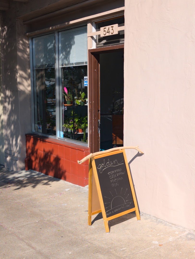 Storefront of Golden Outside, specialty coffee shop in Oakland