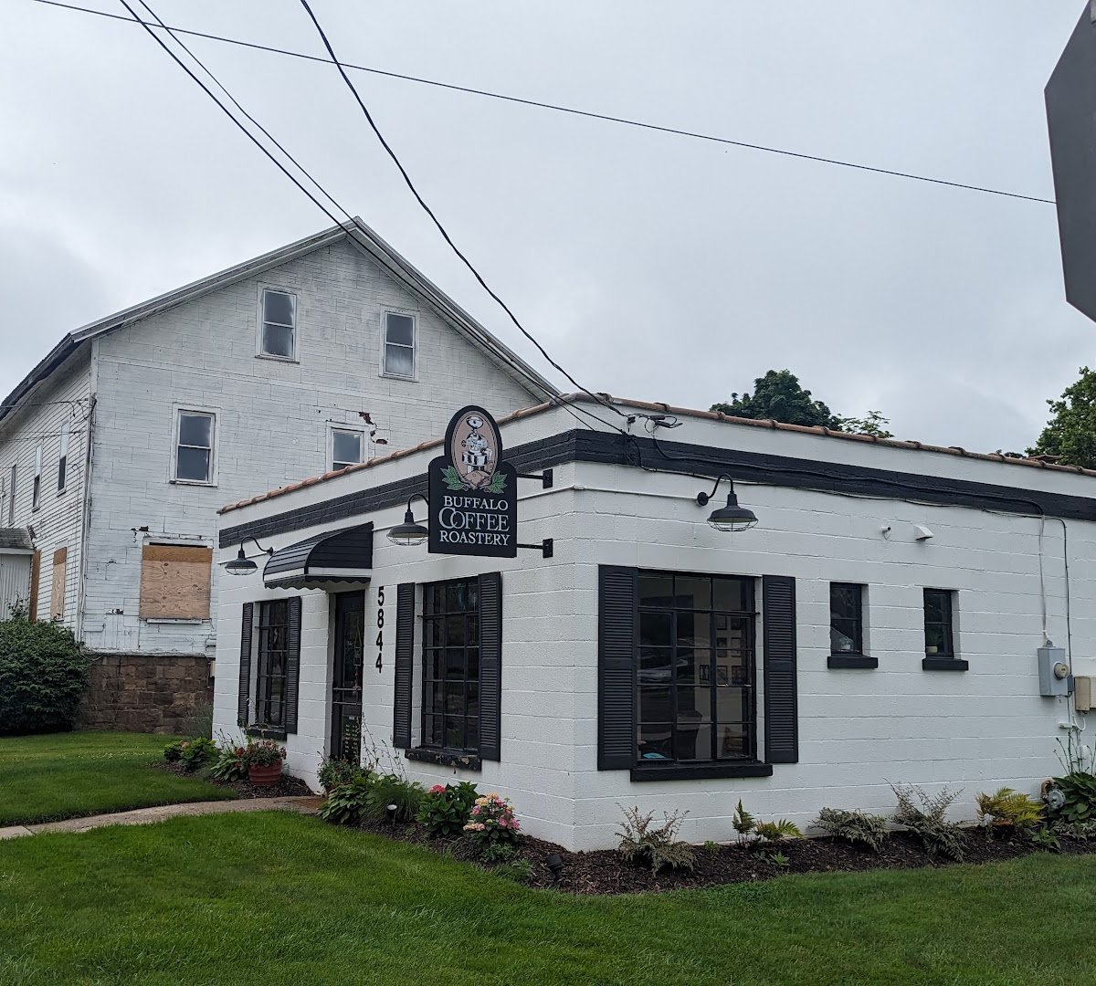 Storefront of Buffalo Coffee Roastery, specialty coffee shop in Buffalo