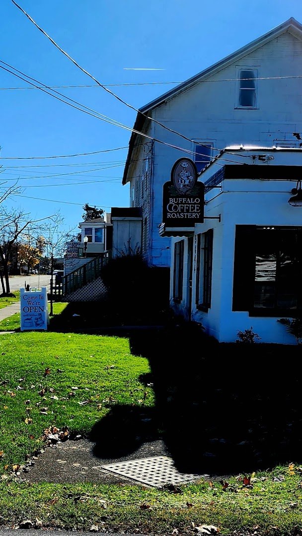 Storefront of Buffalo Coffee Roastery, specialty coffee shop in Buffalo