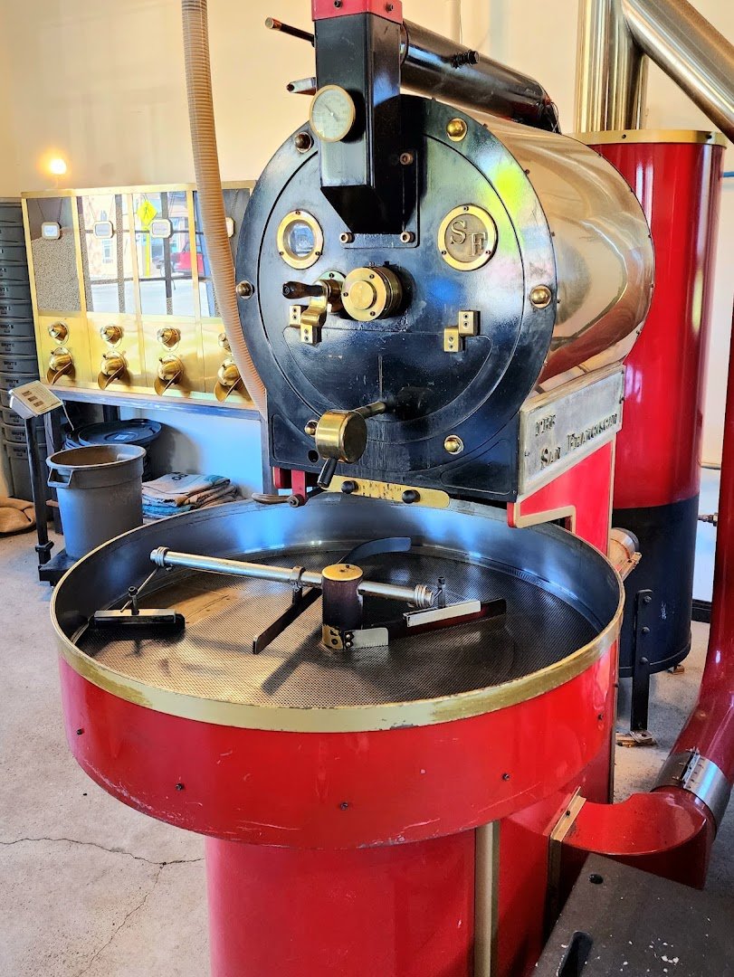 Interior of Buffalo Coffee Roastery, specialty coffee shop in Buffalo