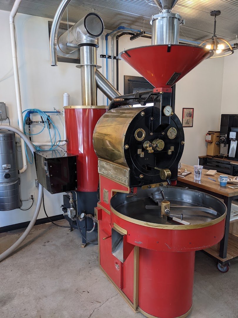 Interior of Buffalo Coffee Roastery, specialty coffee shop in Buffalo