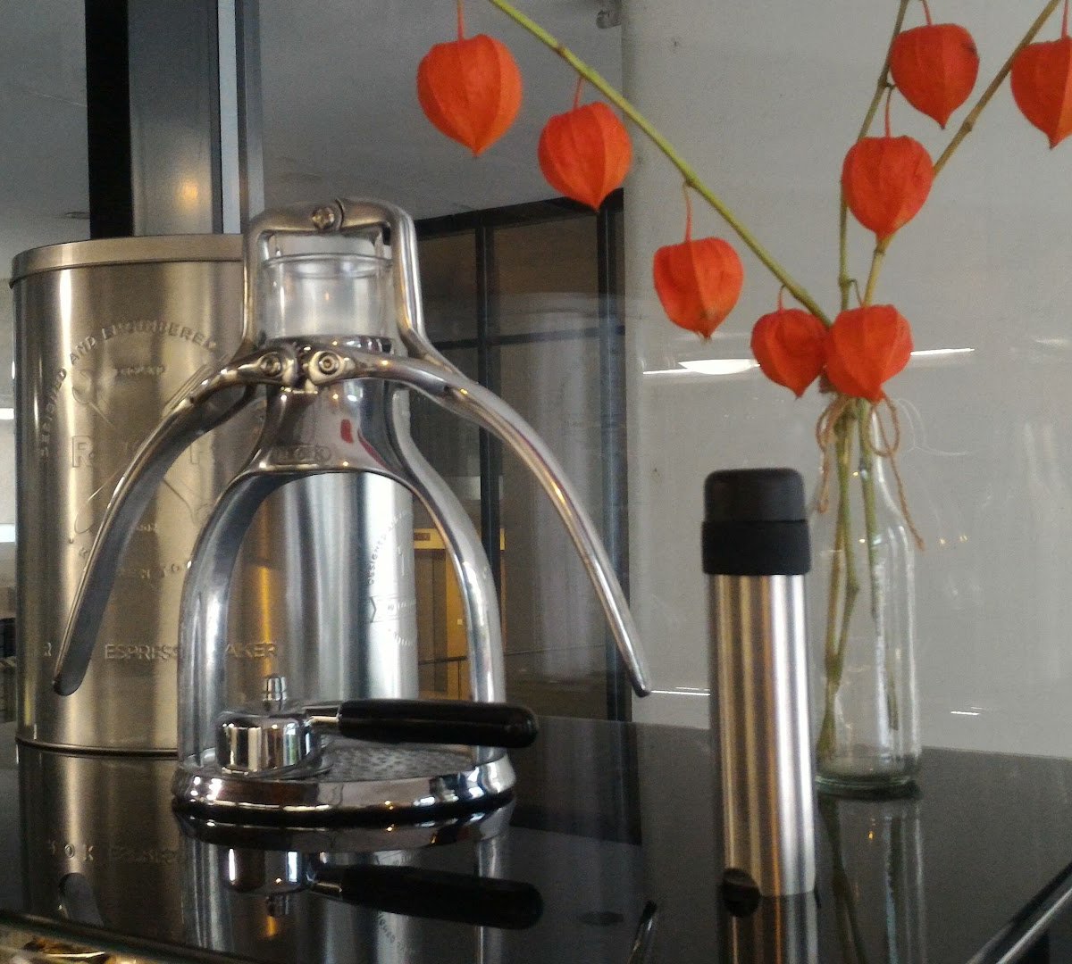 Interior of Café Alegre, specialty coffee shop in Prague