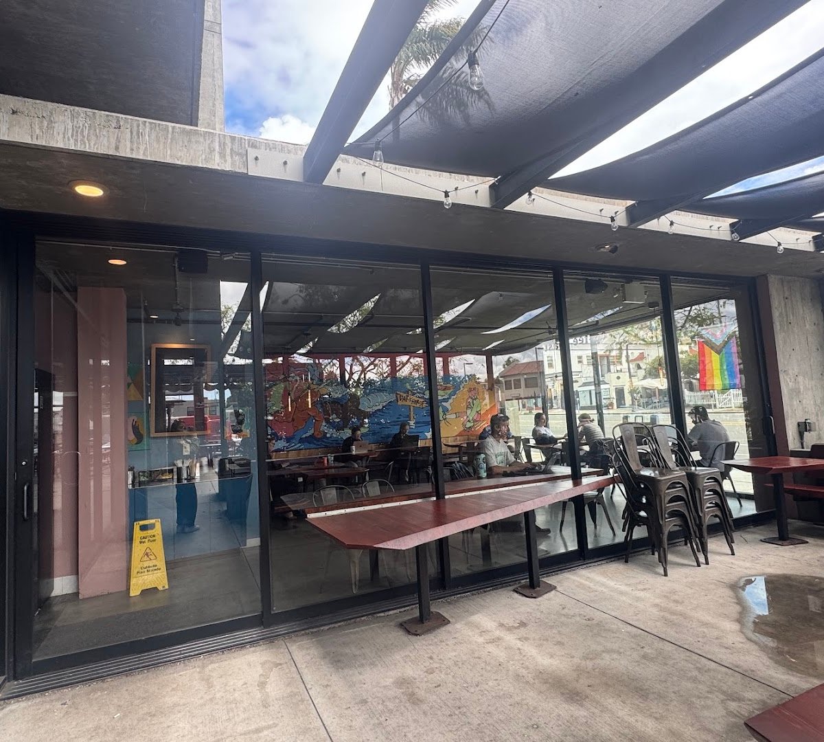 Storefront of Dark Horse Coffee Roasters, specialty coffee shop in San Diego