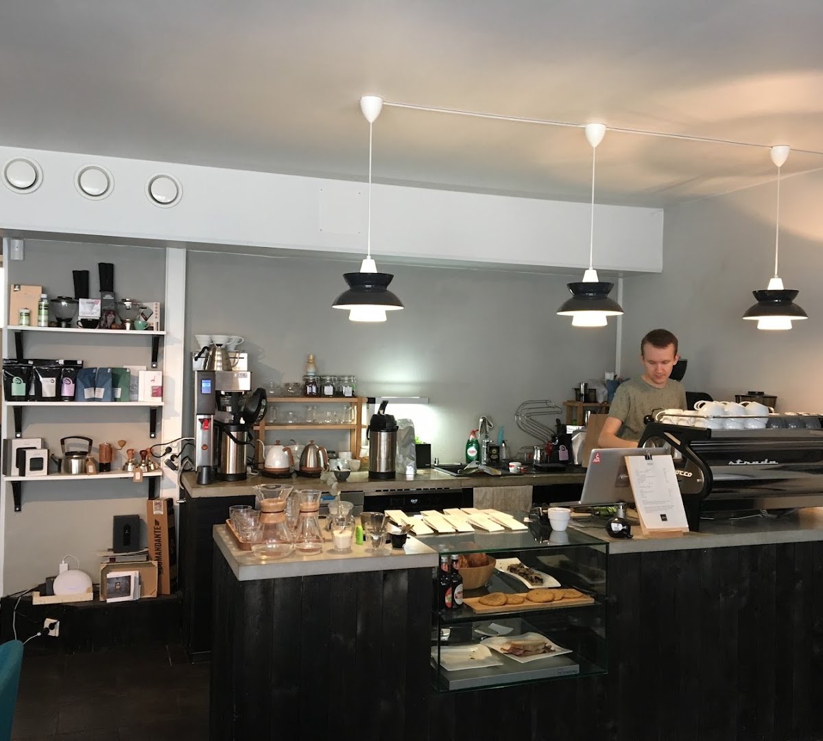 Interior of Artisan Roastery & Café, specialty coffee shop in Helsinki
