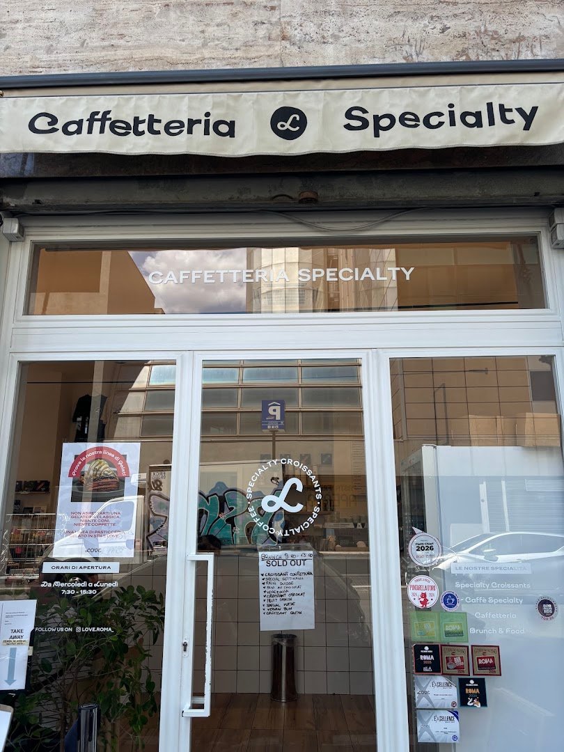 Storefront of Love - Specialty Croissants, specialty coffee shop in Rome