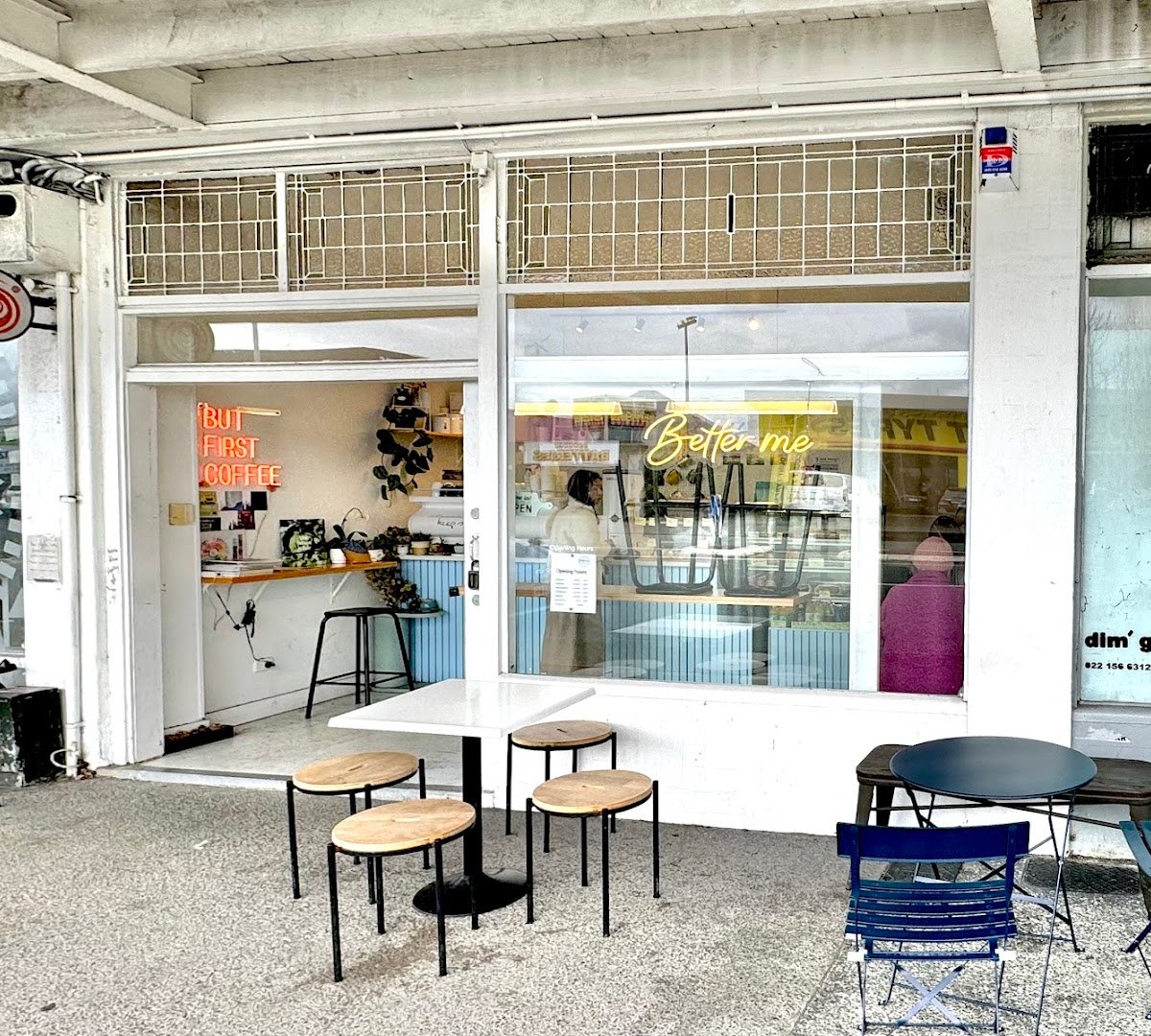 Storefront of Better Me Espresso Cafe, specialty coffee shop in Auckland
