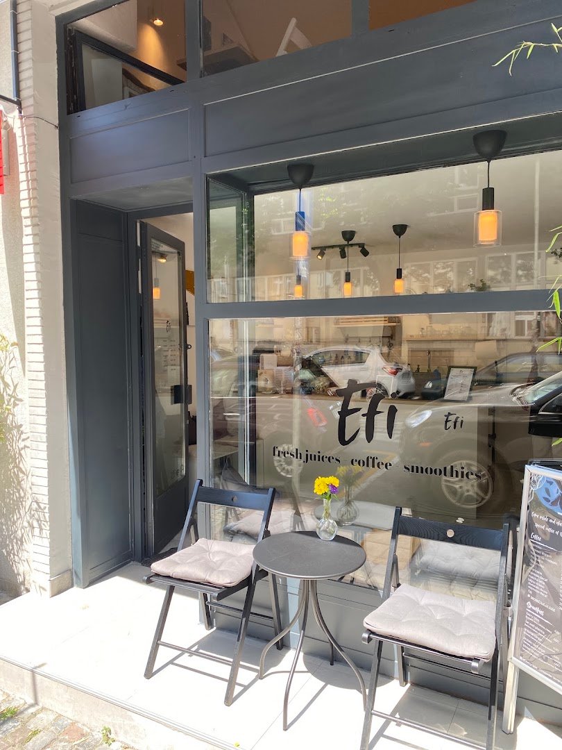 Storefront of Efi Café, specialty coffee shop in Belgrade