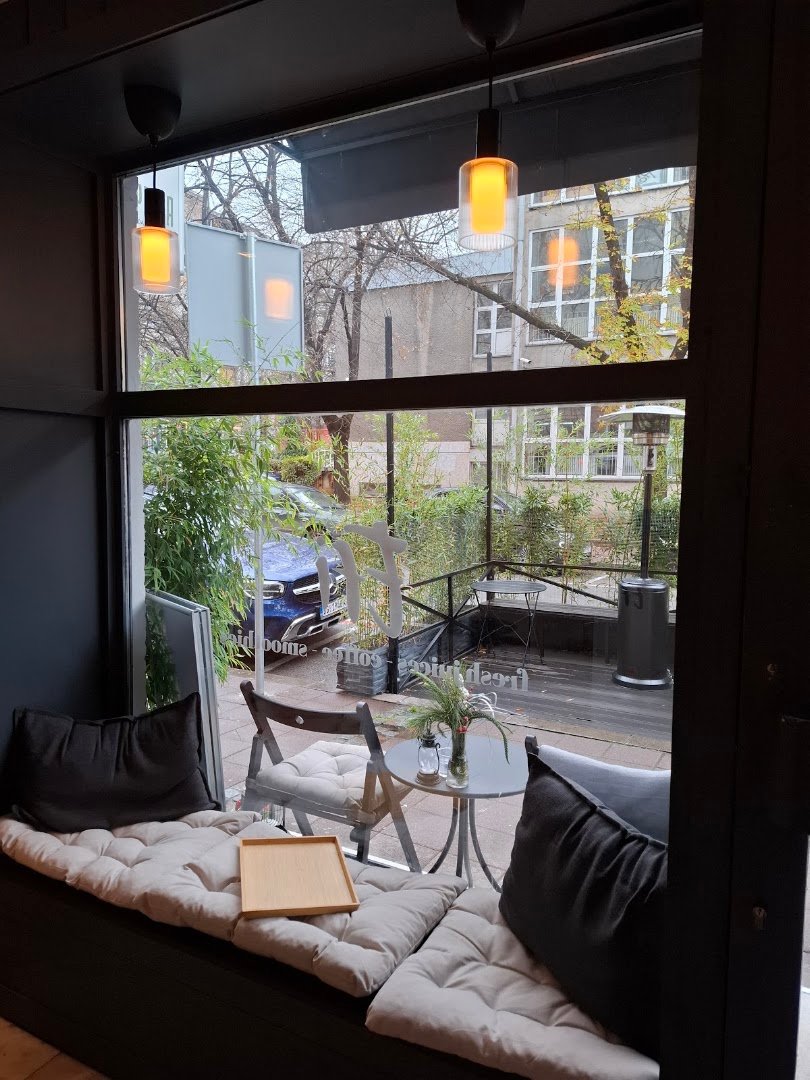Interior of Efi Café, specialty coffee shop in Belgrade