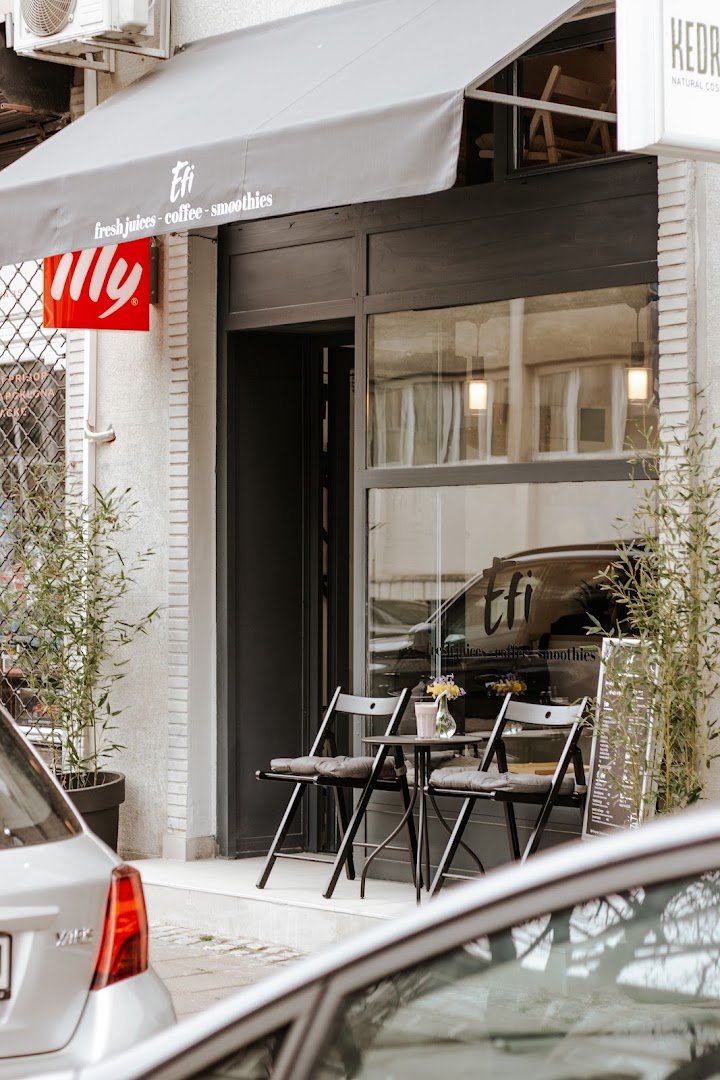 Storefront of Efi Café, specialty coffee shop in Belgrade