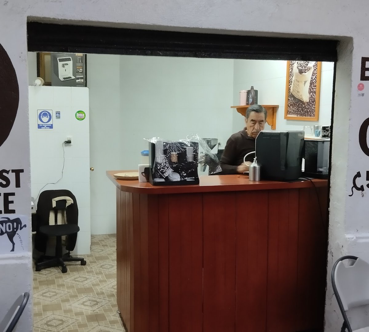 Interior of The Best Coffee, specialty coffee shop in Mexico City