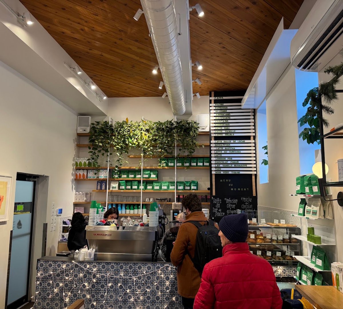Interior of Melk Café Stanley, specialty coffee shop in Montreal