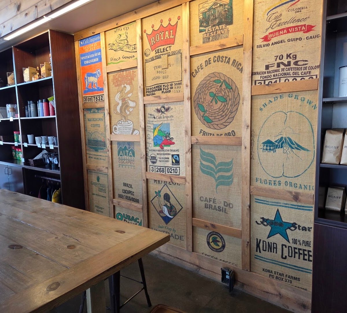 Interior of Roast Coffeehouse, specialty coffee shop in Omaha