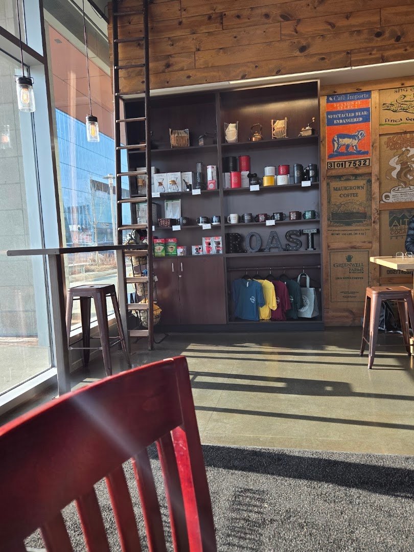 Interior of Roast Coffeehouse, specialty coffee shop in Omaha
