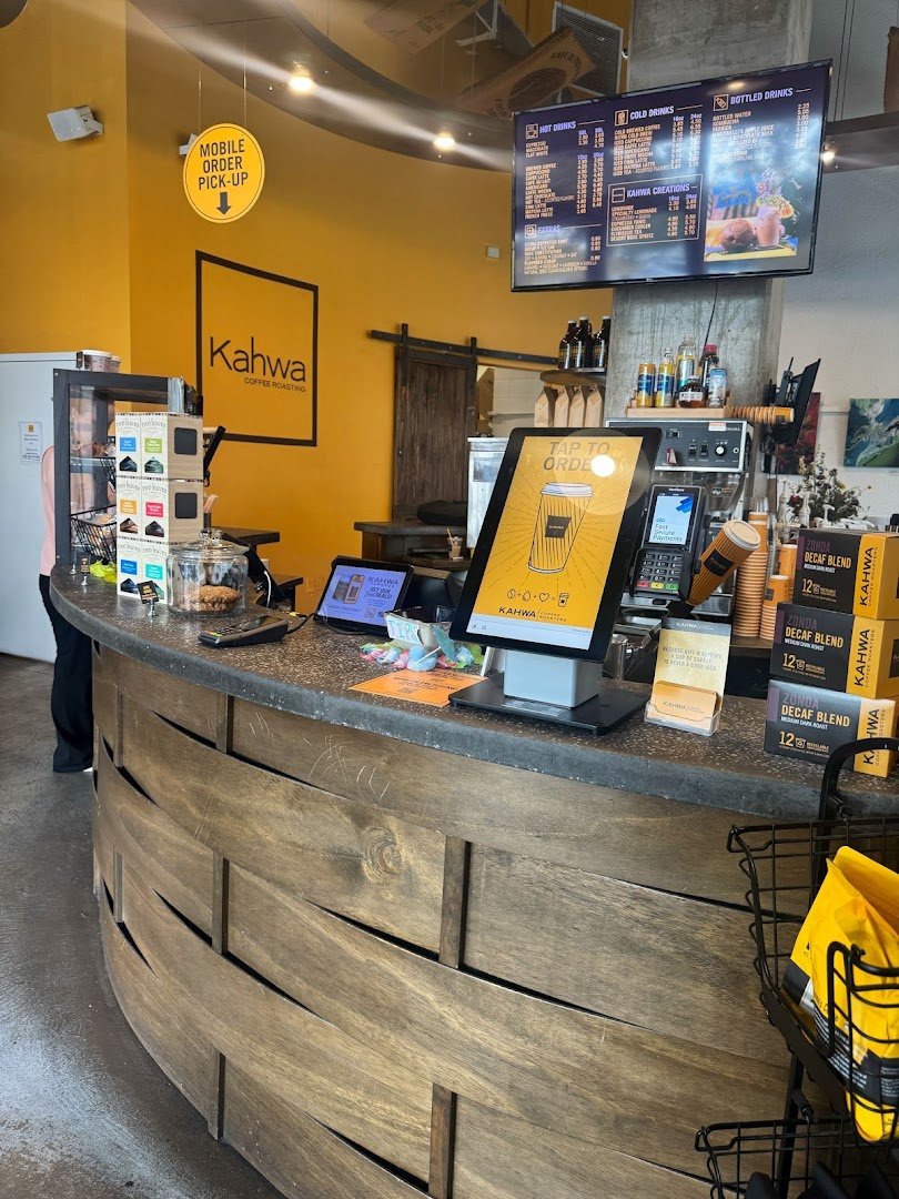 Interior of Kahwa Coffee, specialty coffee shop in Tampa-St. Petersburg