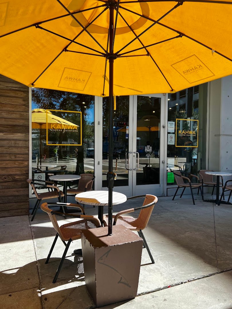 Storefront of Kahwa Coffee, specialty coffee shop in Tampa-St. Petersburg