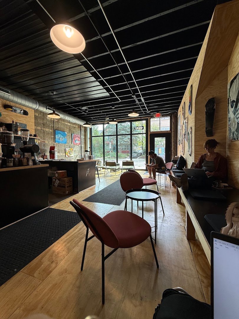 Interior of Thesis Coffee Collective, specialty coffee shop in Minneapolis