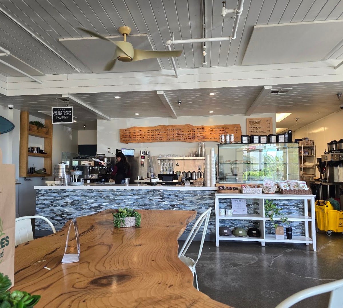 Interior of Lighthouse Coffee, specialty coffee shop in Santa Barbara