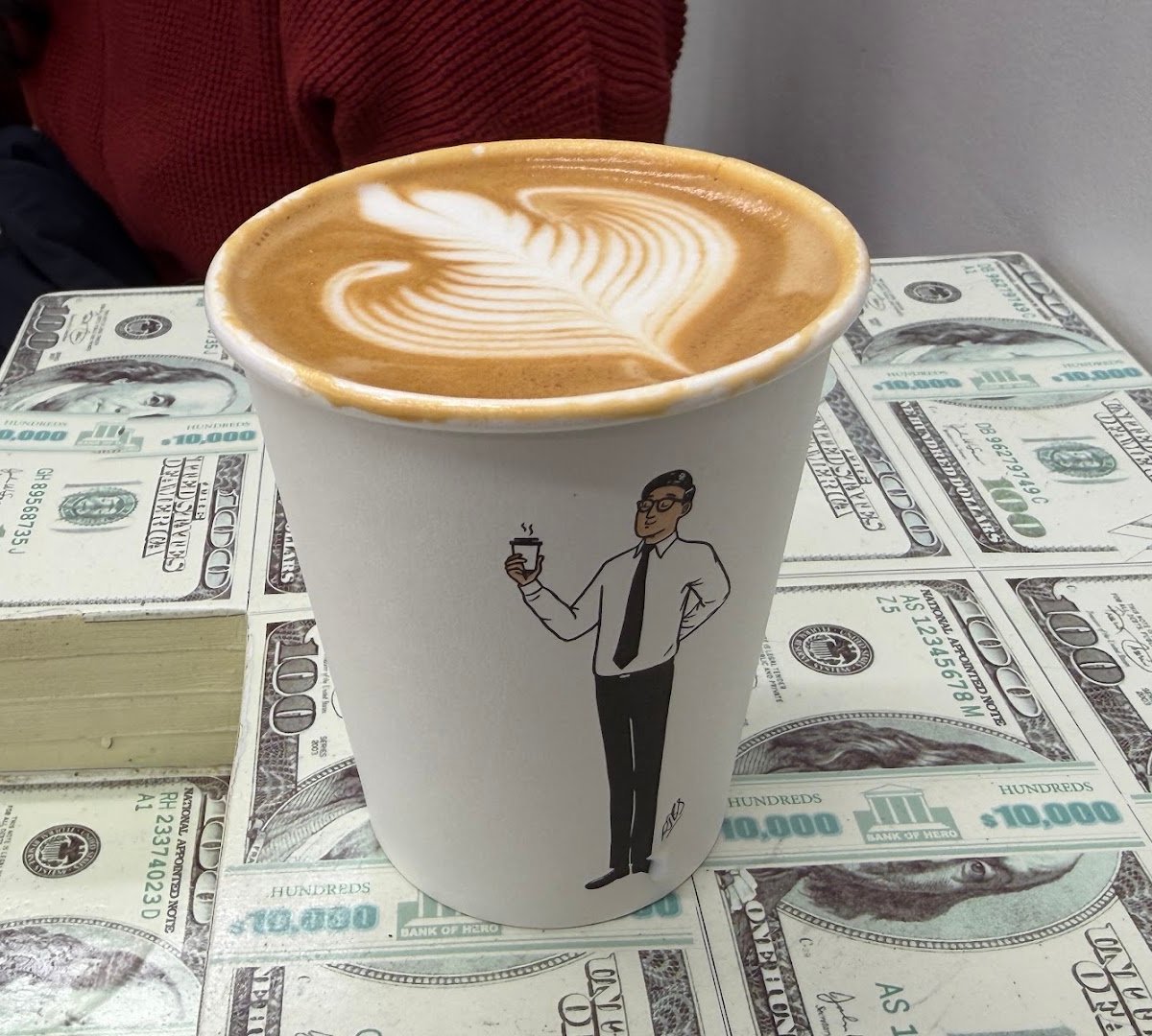 Coffee at Receptionist Coffee, specialty coffee shop in Auckland