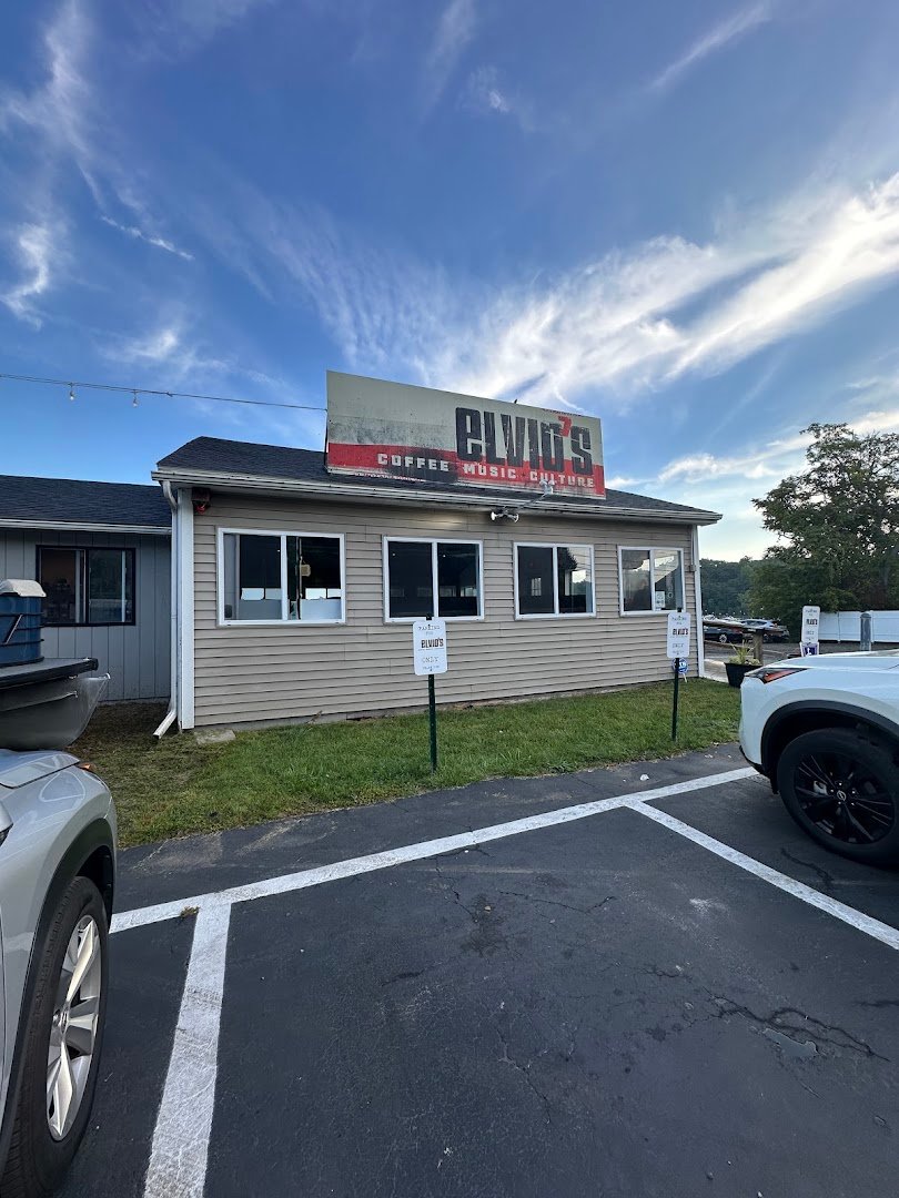 Storefront of Elvio's Coffee, specialty coffee shop in Rochester