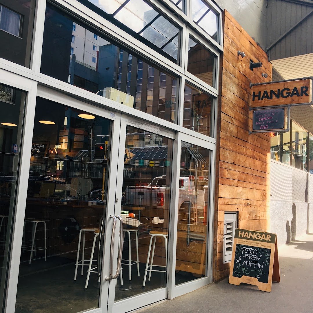 Storefront of Flight Coffee Hangar, specialty coffee shop in Wellington