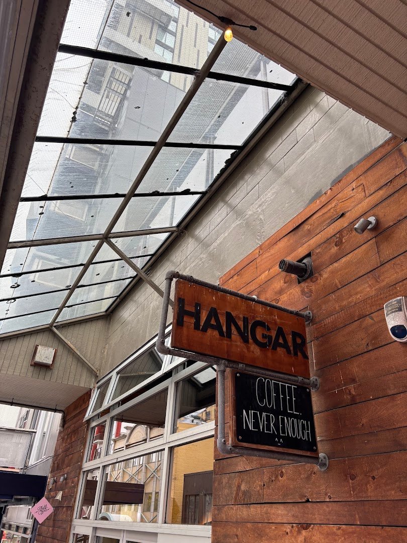 Signage at Flight Coffee Hangar, specialty coffee shop in Wellington