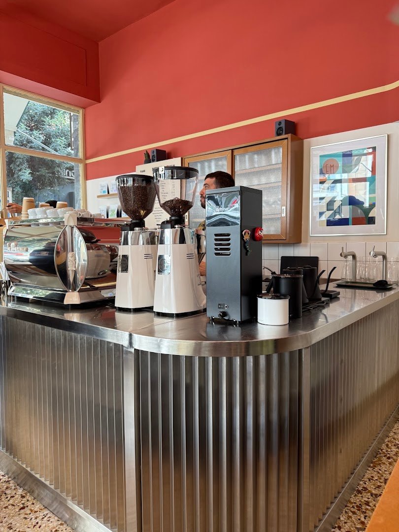 Interior of Mellem, specialty coffee shop in Athens