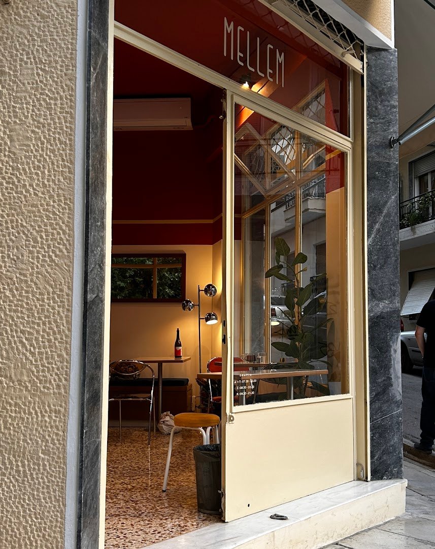 Storefront of Mellem, specialty coffee shop in Athens