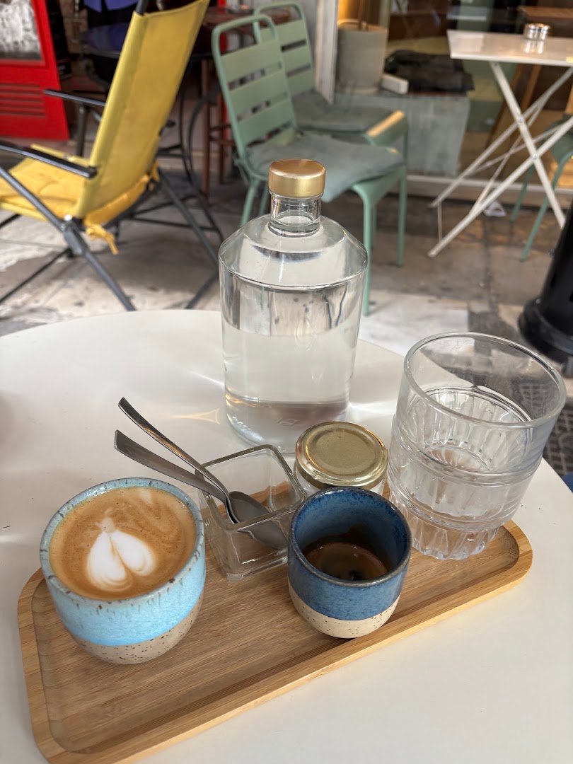 Coffee at White Turtle Coffeehouse, specialty coffee shop in Athens