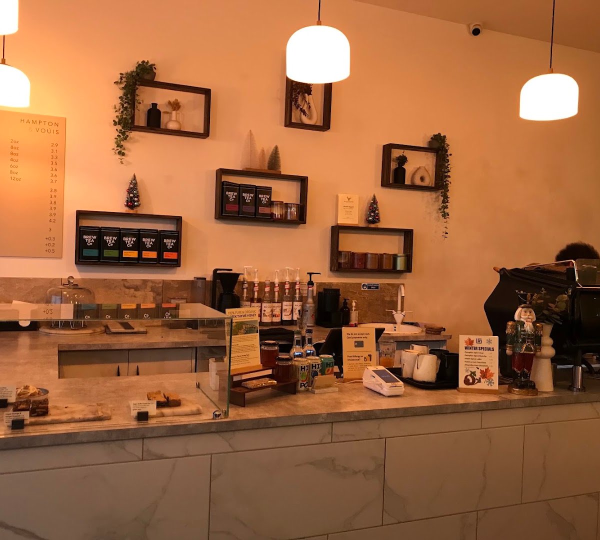 Interior of HAMPTON & VOÚIS, specialty coffee shop in Manchester