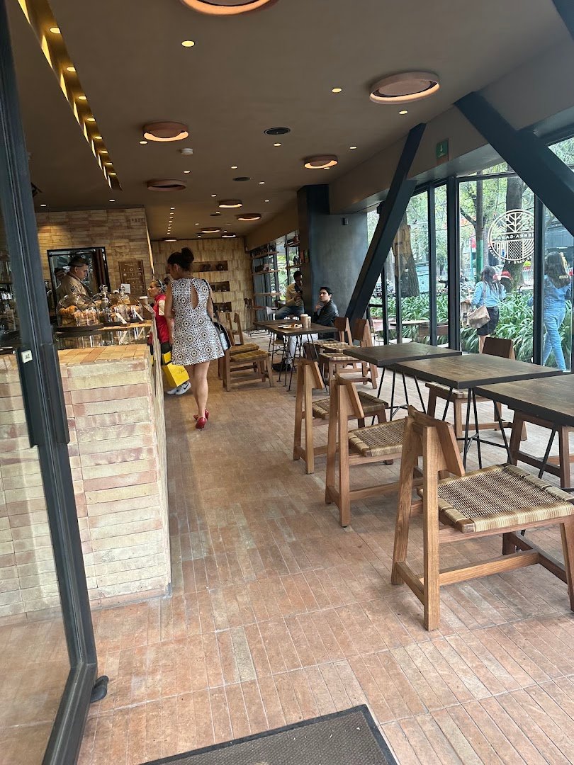 Interior of Tierra Garat Salamanca, specialty coffee shop in Mexico City