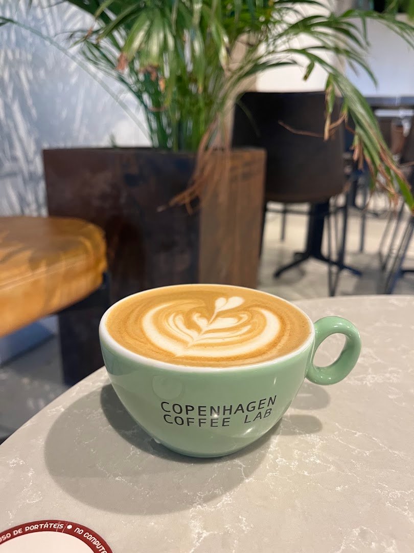 Coffee at Copenhagen Coffee Lab, specialty coffee shop in Lisbon