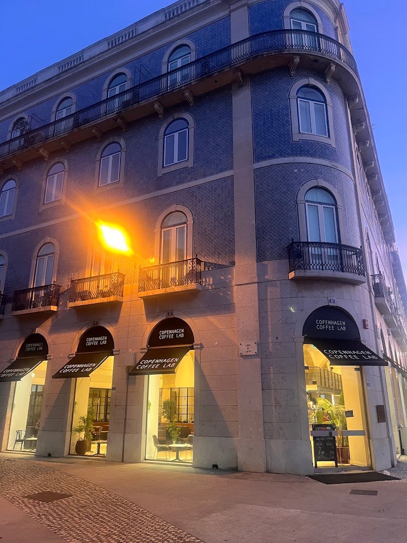 Storefront of Copenhagen Coffee Lab, specialty coffee shop in Lisbon
