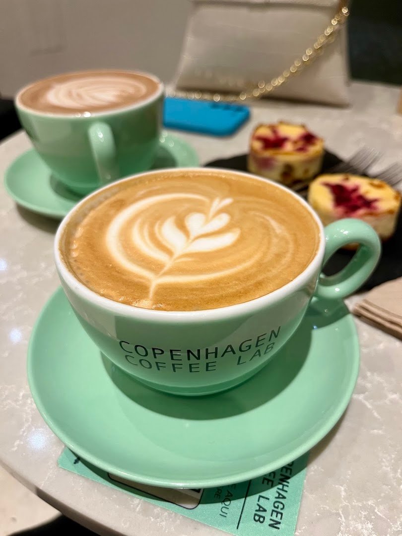 Coffee at Copenhagen Coffee Lab, specialty coffee shop in Lisbon