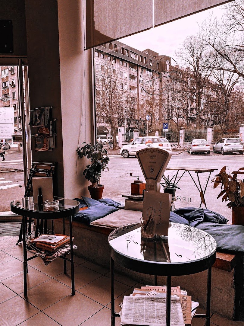 Interior of Pržionica kafe Kafograf, specialty coffee shop in Belgrade