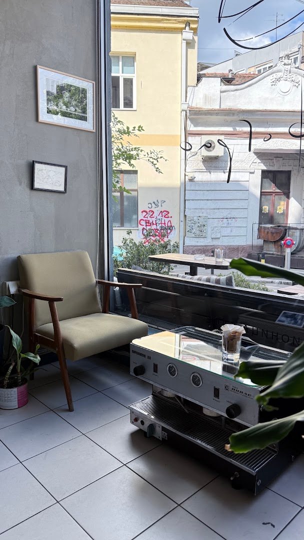 Interior of Pržionica kafe Kafograf, specialty coffee shop in Belgrade