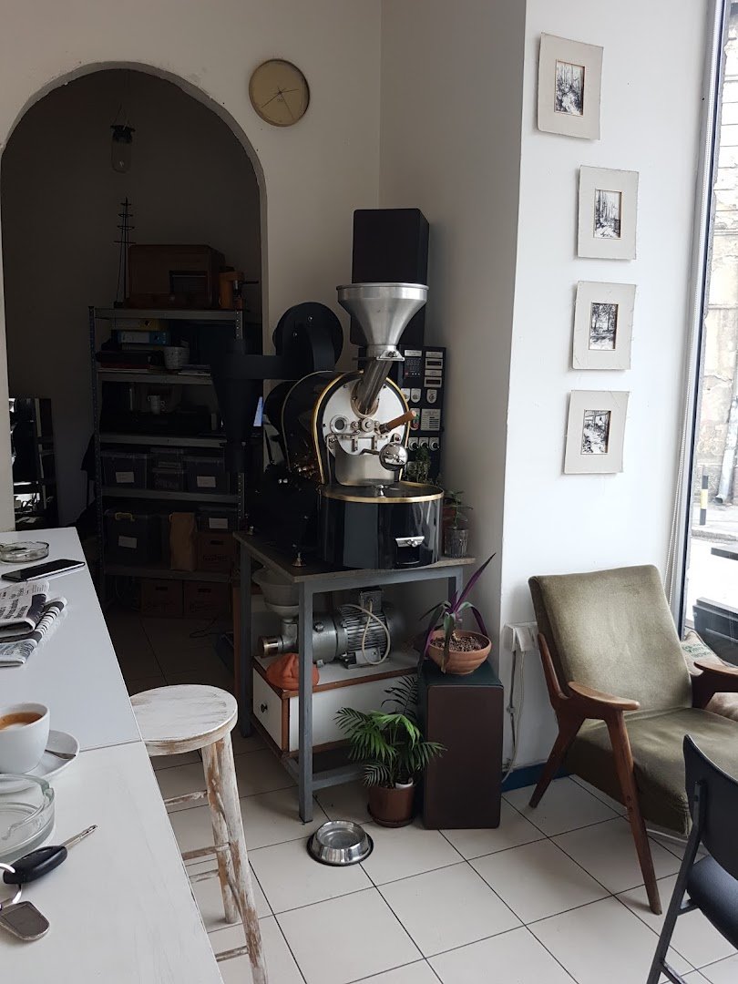 Interior of Pržionica kafe Kafograf, specialty coffee shop in Belgrade