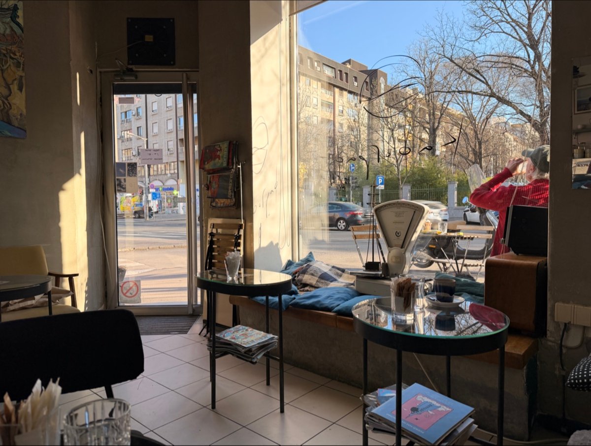 Interior of Pržionica kafe Kafograf, specialty coffee shop in Belgrade
