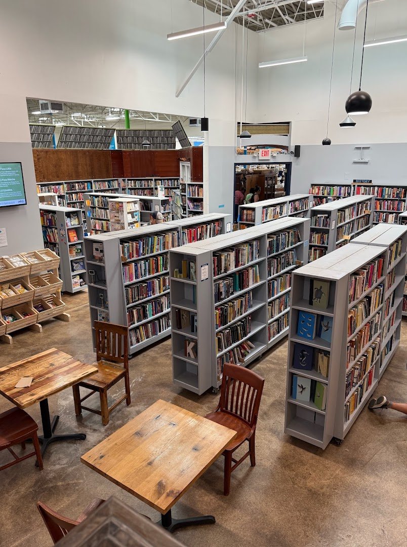 Interior of Julia's Cafe & Books, specialty coffee shop in Charlotte