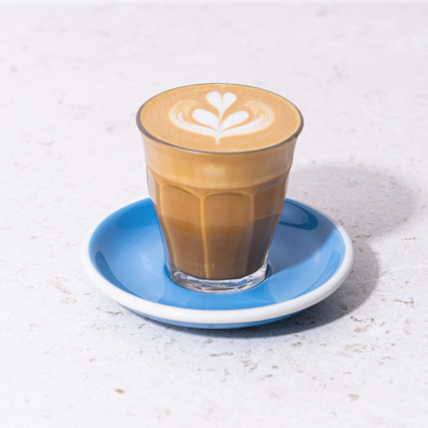 Coffee at Bluestone Lane Battery Park Café, specialty coffee shop in New York
