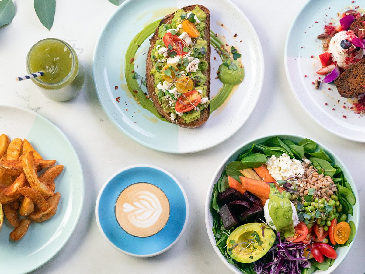 Food at Bluestone Lane Battery Park Café, specialty coffee shop in New York