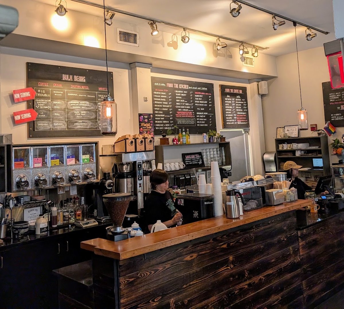 Interior of Morning Times, specialty coffee shop in Raleigh-Durham
